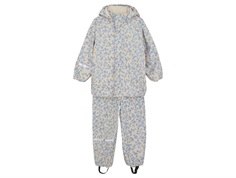CeLaVi rainwear beige with blue flowers  